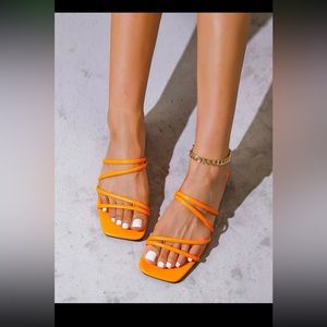 Orange SHEIN Slide Sandals